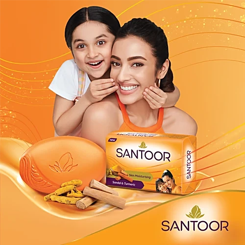 Santoor Sandal & Turmeric BathÃ‚Â Soap 100 g set of 4
