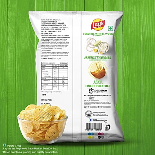 Lay's Onion Potato Chips, 58 g Pouch