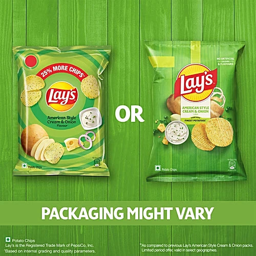 Lay's Onion Potato Chips, 58 g Pouch