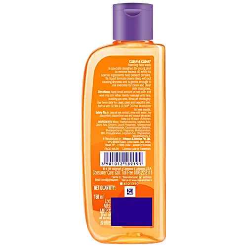 Clean & Clear Foaming Face Wash, 150 ml