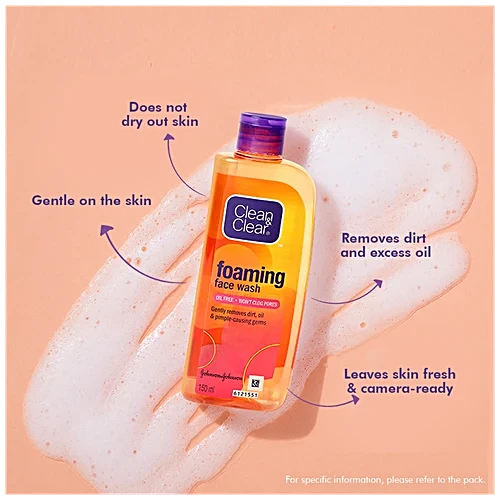Clean & Clear Foaming Face Wash, 150 ml