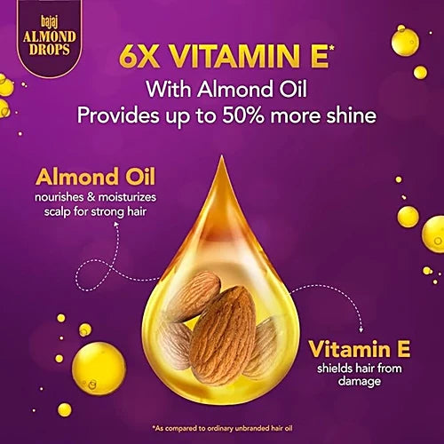 Bajaj Almond Drops Non-Sticky Hair Oil, 625 ml