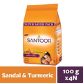 Santoor Sandal & Turmeric BathÃ‚Â Soap 100 g set of 4