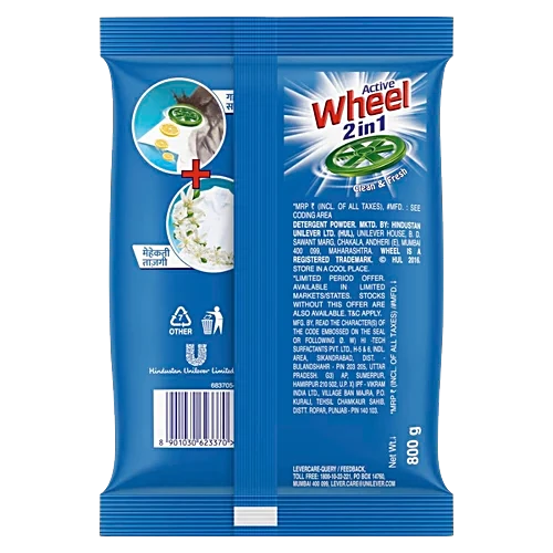 Wheel Active 2 In 1 Detergent Powder,