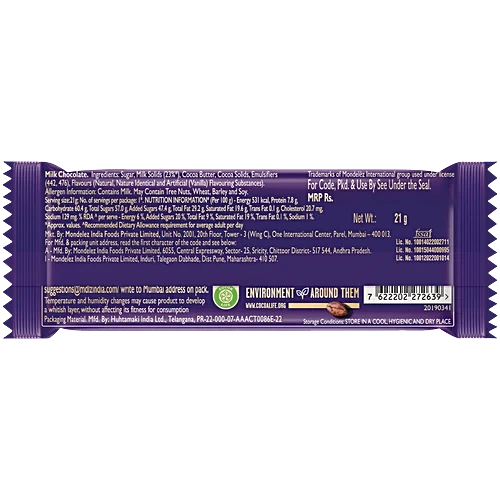 Cadbury Dairy Milk Chocolate Bar