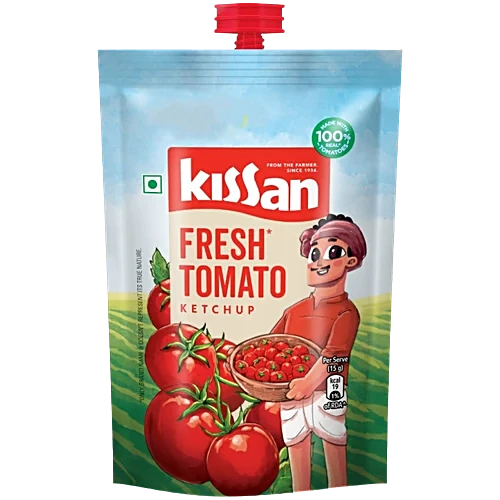 Kissan Fresh Tomato Ketchup, 415 g Pouch