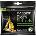 Garnier Black Naturals Hair Colour, 20 ml + 20 g 1,Deep Black