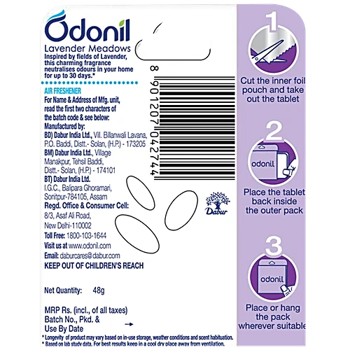 Odonil Lavender Meadows Air Freshener, 48 g