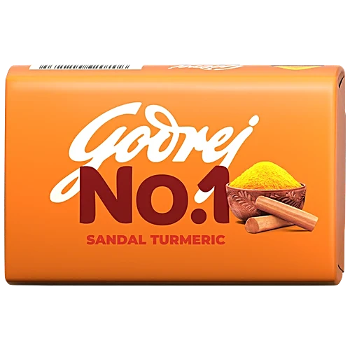 Godrej No.1 Sandal & Turmeric Bathing Soap, 100 g (Pack of 5)