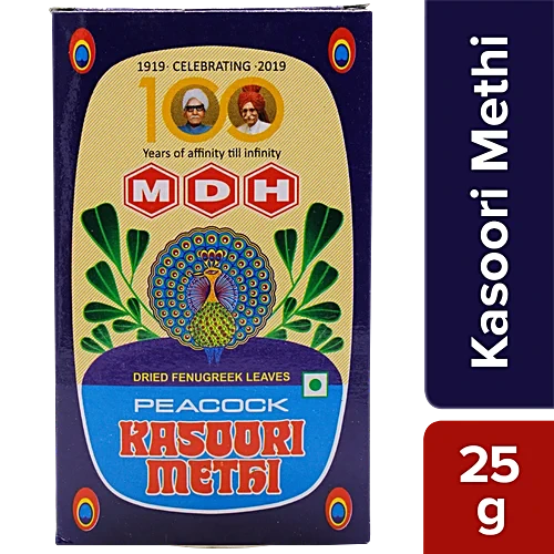 Mdh Peacock Kasoori Methi, 25 g Carton