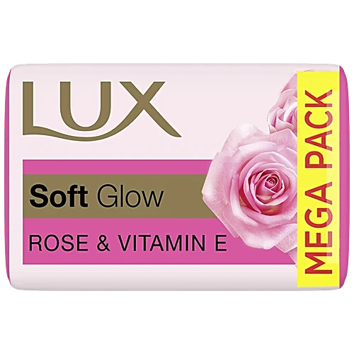 Lux Soft Glow Rose, Vitamin C & E Soap, 100 g (Pack of 4)