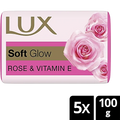 Lux Soft Glow Rose, Vitamin C & E Soap, 100 g (Pack of 4)