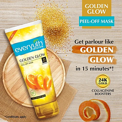 Everyuth Naturals Golden Glow Peel-Off Face Mask, 50 g Tube