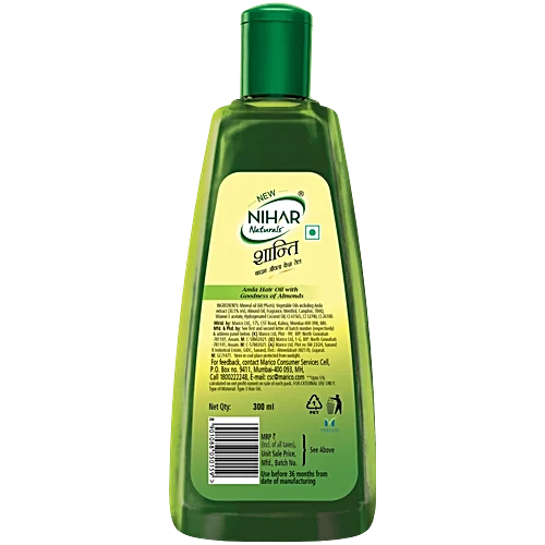 Nihar Amla & Badam Naturals Hair Oil, 300 ml