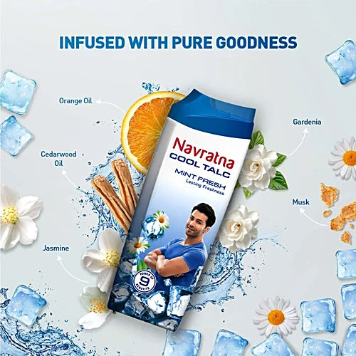 Navratna Cool Talc Powder for Freshness