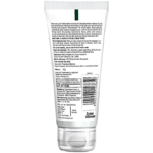 Everyuth Naturals Advanced Walnut Apricot Scrub, 25 g Tube