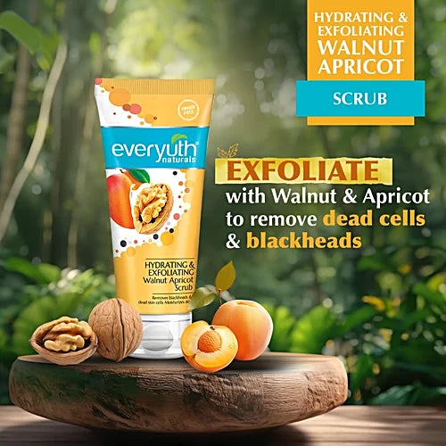 Everyuth Naturals Advanced Walnut Apricot Scrub, 25 g Tube