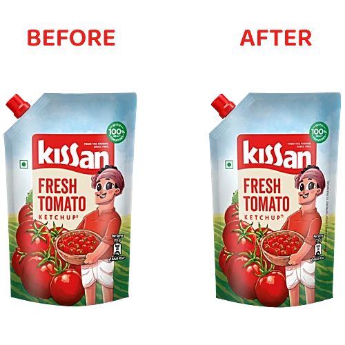 Kissan Fresh Tomato Ketchup, 415 g Pouch