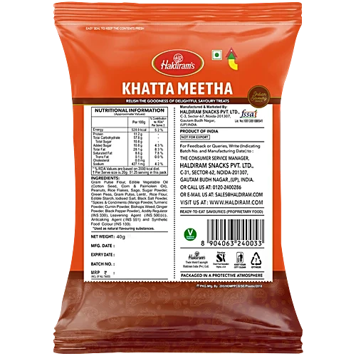 Haldiram's Khatha Meetha Namkeen, 40 g