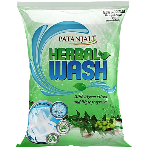 Patanjali Herbal Wash Detergent Powder With Neem Extract & Rose Fragrance, 900 g
