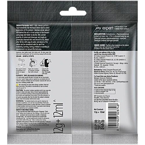 Godrej Expert Rich Creme Hair Colour ,24 ml Natural Black