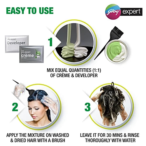 Godrej Expert Rich Creme Hair Colour ,24 ml Natural Black
