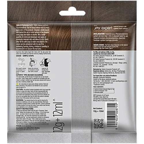 Godrej Expert Rich Creme Hair Colour ,24 ml Natural Brown,