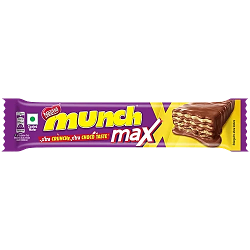 Munch Max Choco Coated Crunchy Wafer Bar, 38.5 g