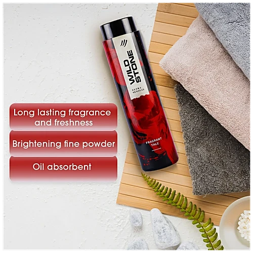 Wild Stone Ultra Sensual Talcum - Long Lasting Fragrance, Oil-Absorbent