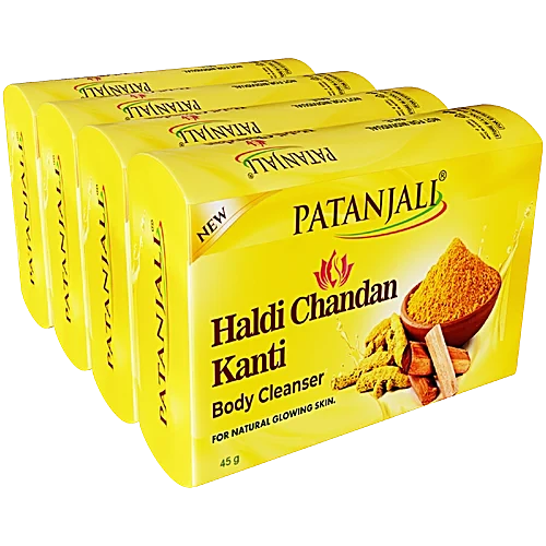 Patanjali Haldi Chandan Kanti Body Cleanser, 150 g (Pack of 4)