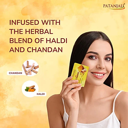 Patanjali Haldi Chandan Soap Pack, 180 g (Pack of 4)