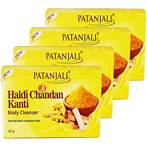 Patanjali Haldi Chandan Soap Pack, 180 g (Pack of 4)