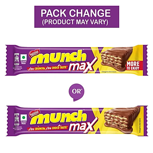 Munch Max Choco Coated Crunchy Wafer Bar, 38.5 g