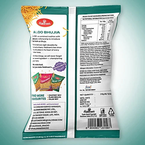 Haldiram's Aloo Bhujia Namkeen, 210 g