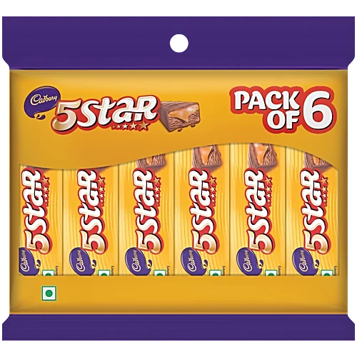 Cadbury 5 Star Kitted Pack Chocolate Bars, 96 g (6 x 16 g)