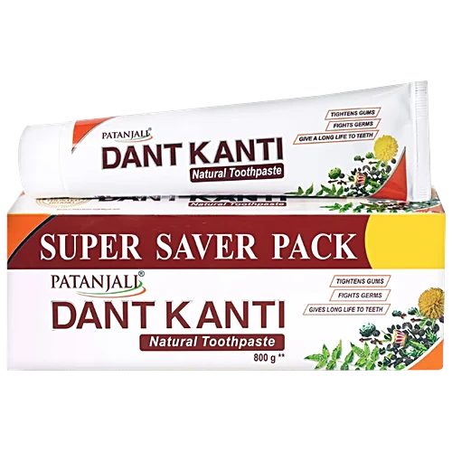 Patanjali Dant Kanti  Super Saver Pack, 800 g (4 pcs x 200 g each)