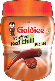 Goldiee Specialty Pickles- Red Chilli Jar, 1 kg