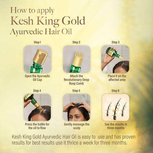 Kesh king gold ayurvedic hair oil 100 ml bottle